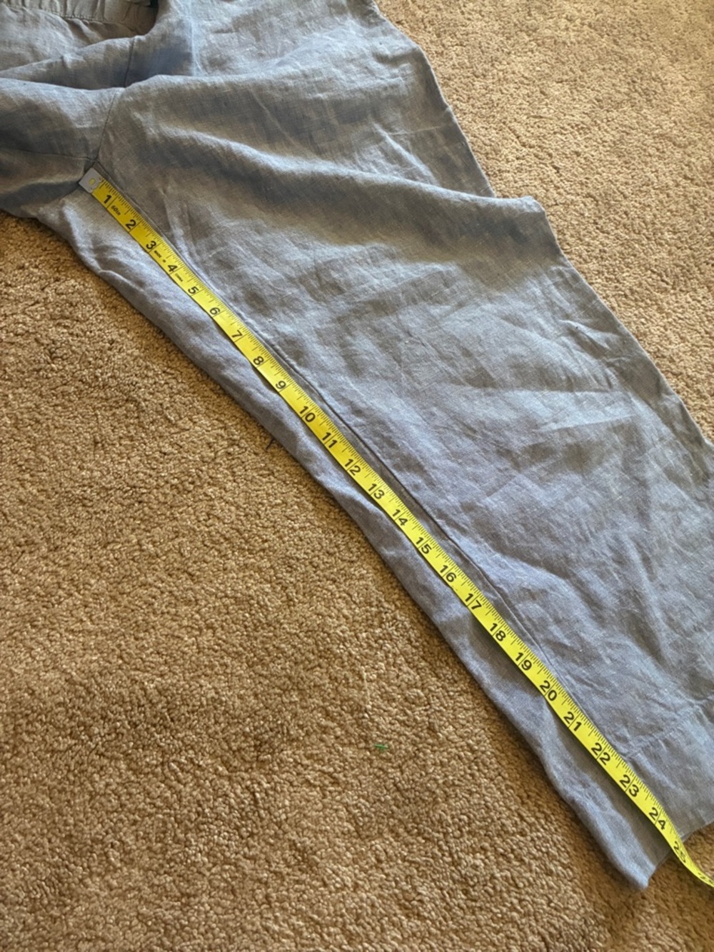 J. Jill | 100% Pure Linen Relaxed Pants in Light Blue Chambray size M - Picture 5 of 5